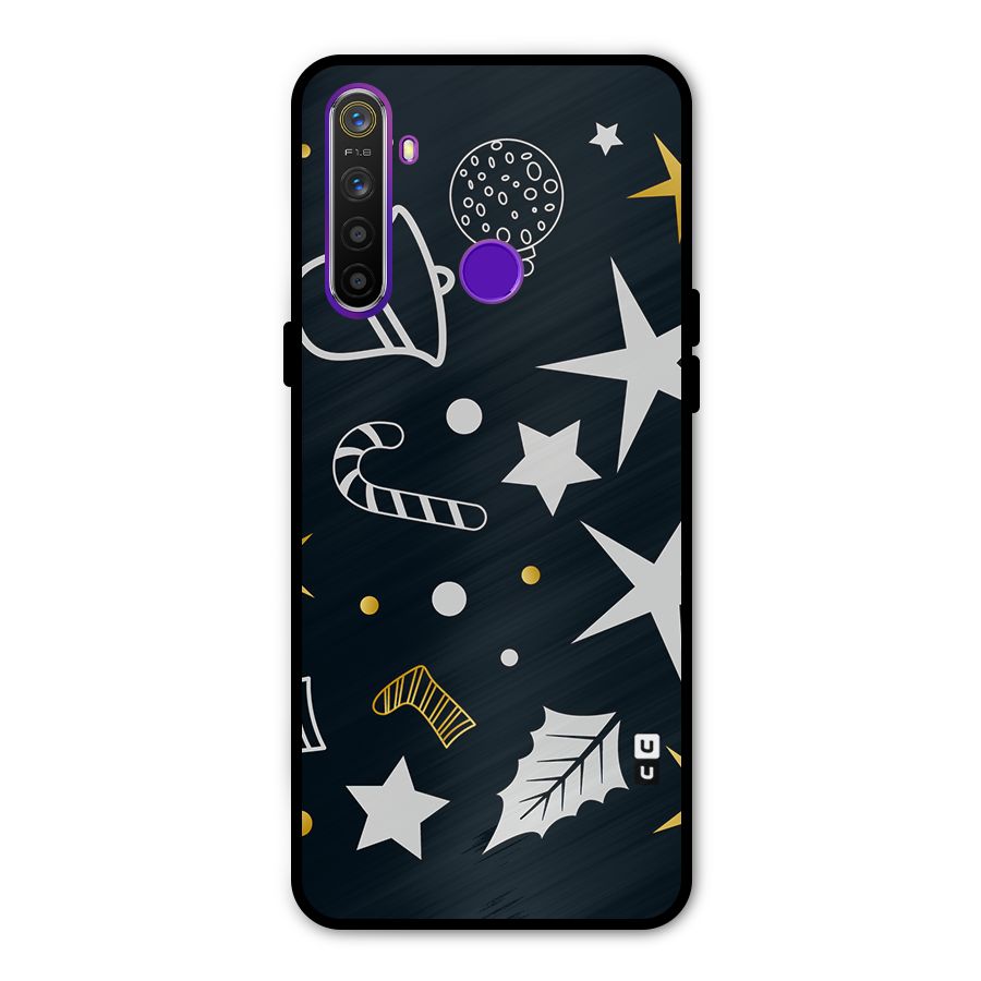 Christmas Special Pattern Glass Back Case for Realme 5s