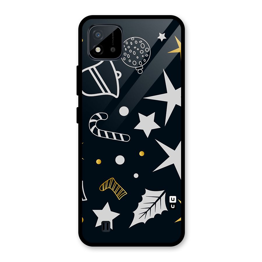 Christmas Special Pattern Glass Back Case for Realme C11 2021