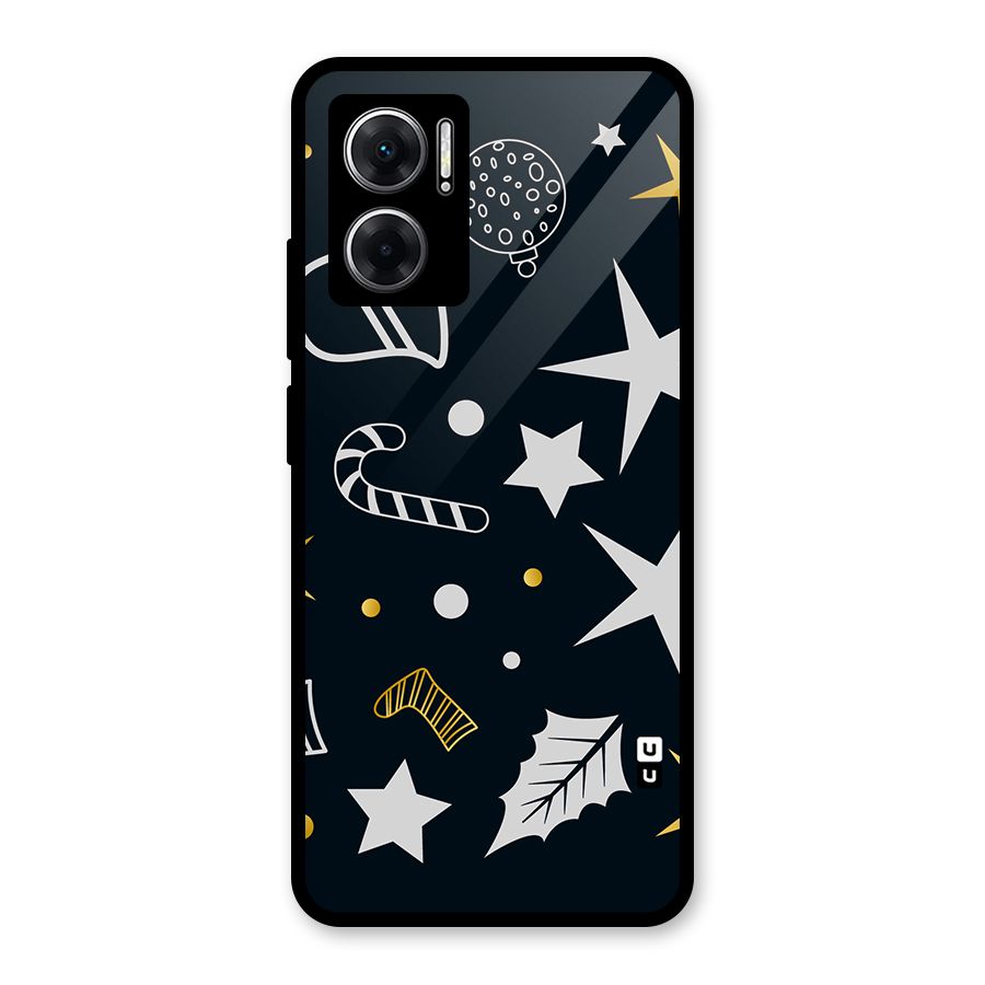 Christmas Special Pattern Glass Back Case for Redmi 11 Prime 5G