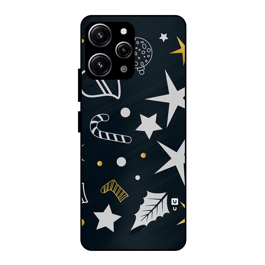 Christmas Special Pattern Glass Back Case for Redmi 12 4G