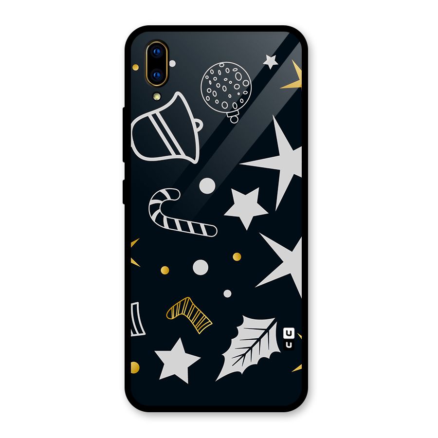 Christmas Special Pattern Glass Back Case for Vivo V11 Pro