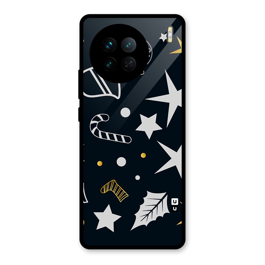 Christmas Special Pattern Glass Back Case for Vivo X90