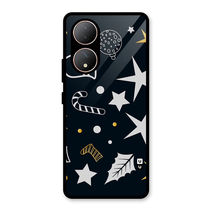 Christmas Special Pattern Glass Back Case for Vivo Y100A