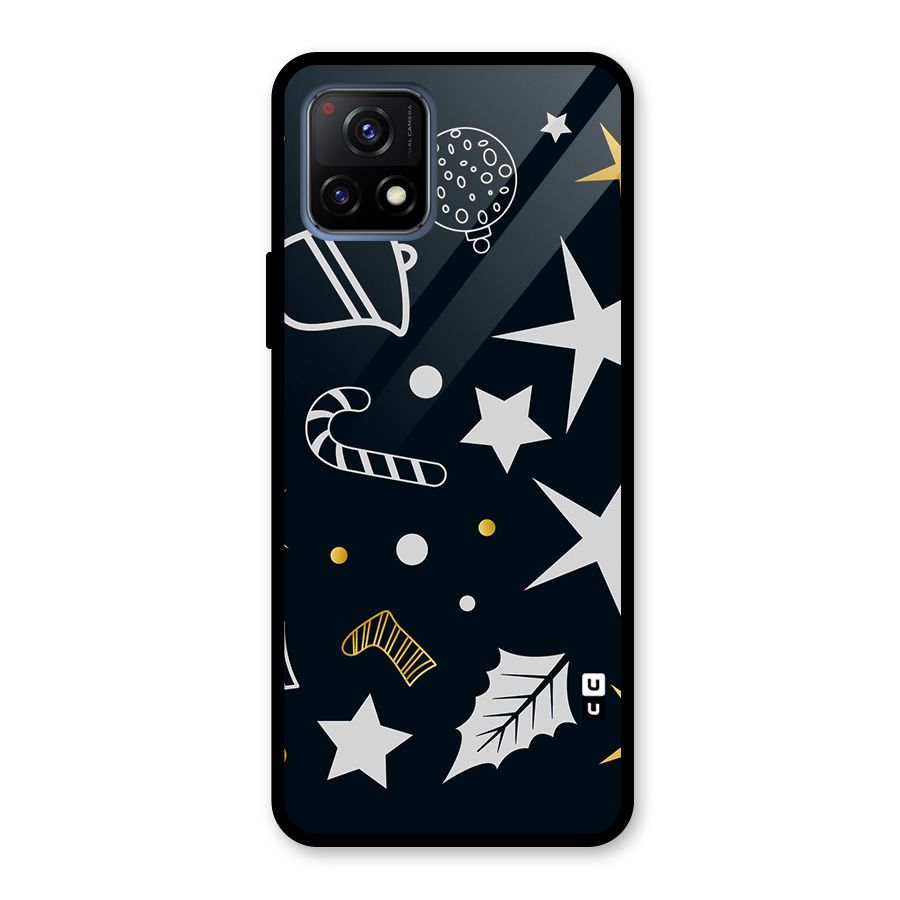 Christmas Special Pattern Glass Back Case for Vivo Y72 5G