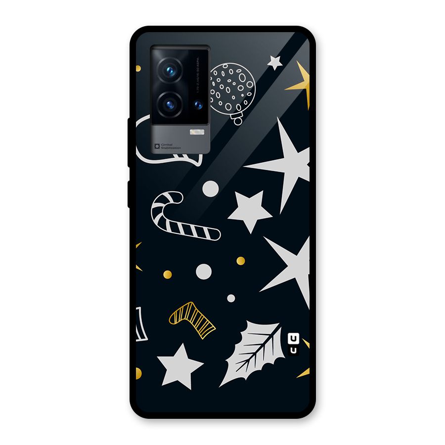 Christmas Special Pattern Glass Back Case for iQOO 9 5G