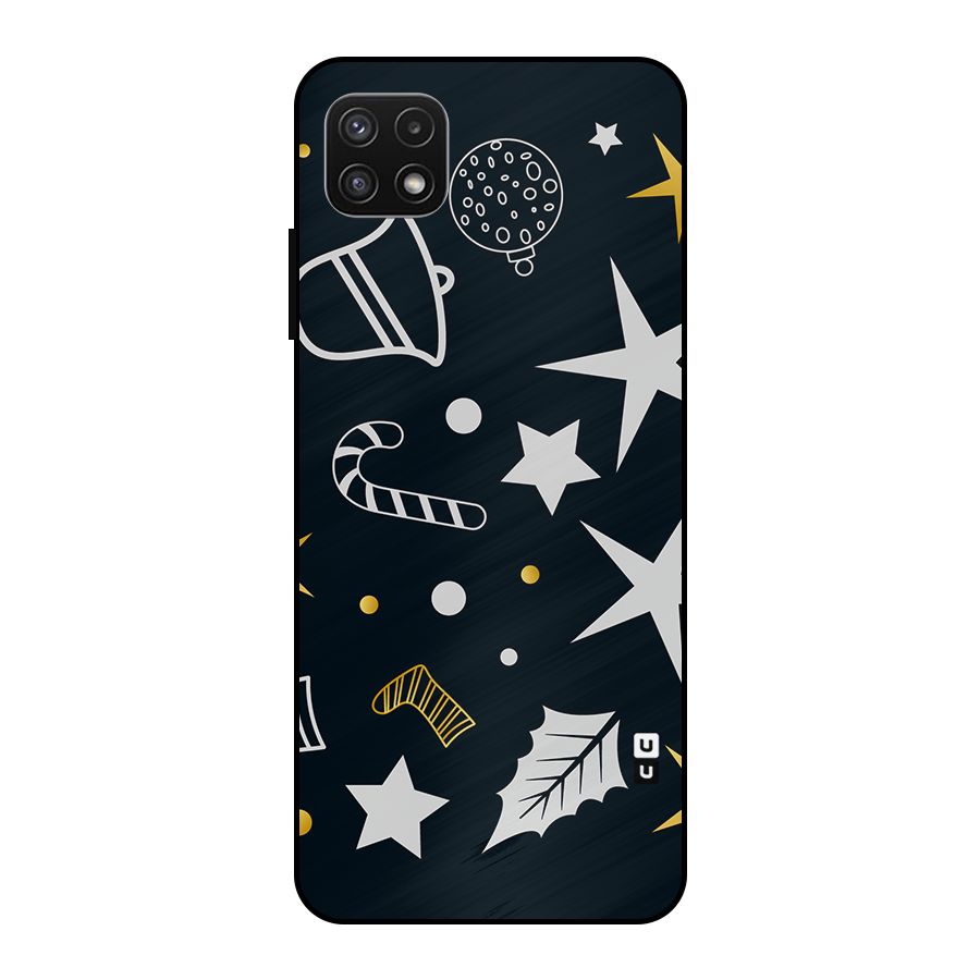 Christmas Special Pattern Metal Back Case for Galaxy A22 5G