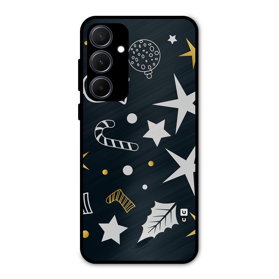 Christmas Special Pattern Metal Back Case for Galaxy A35