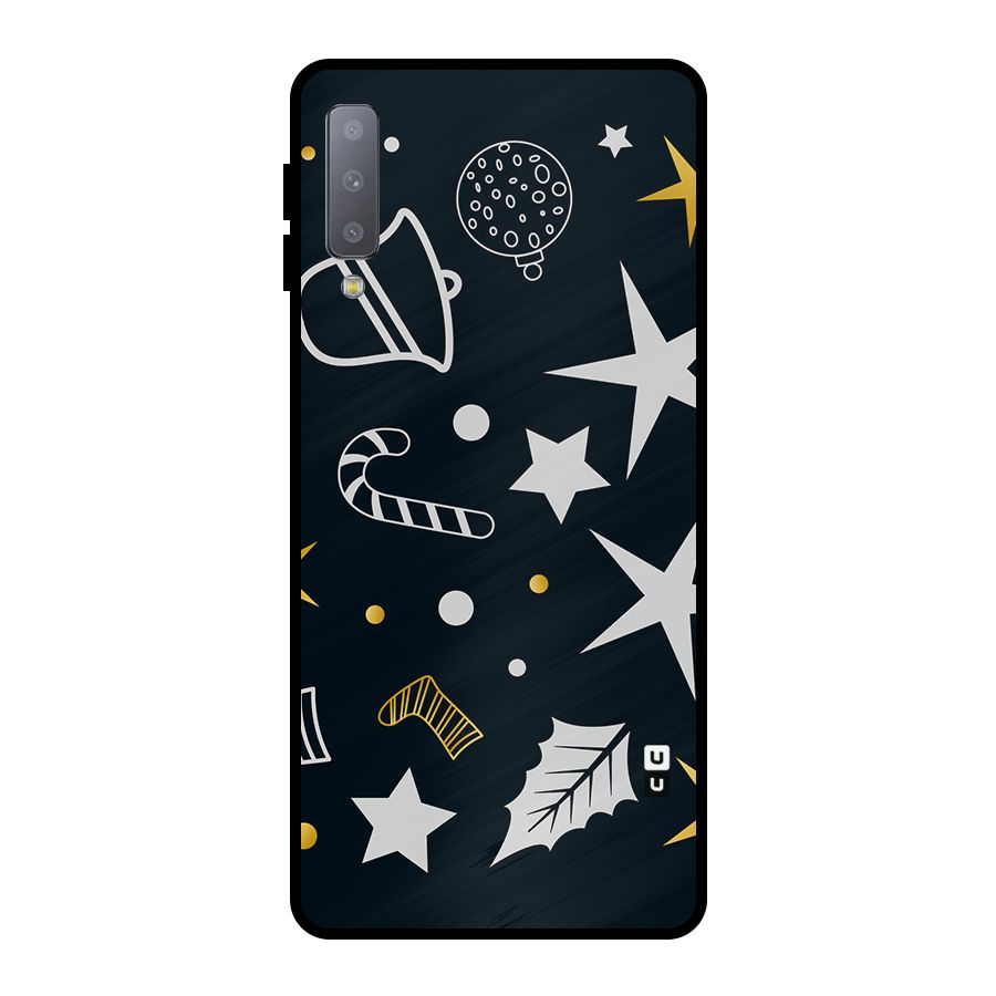 Christmas Special Pattern Metal Back Case for Galaxy A7 (2018)