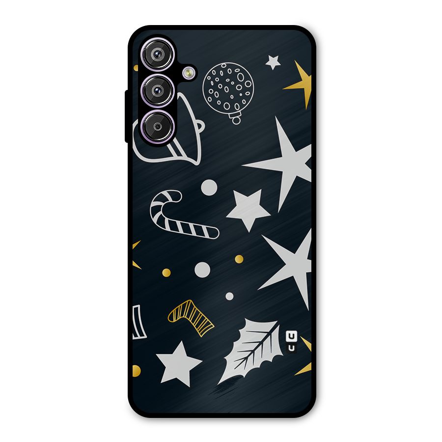 Christmas Special Pattern Metal Back Case for Galaxy F15