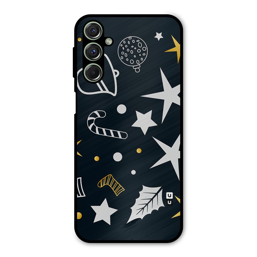 Christmas Special Pattern Metal Back Case for Galaxy F34
