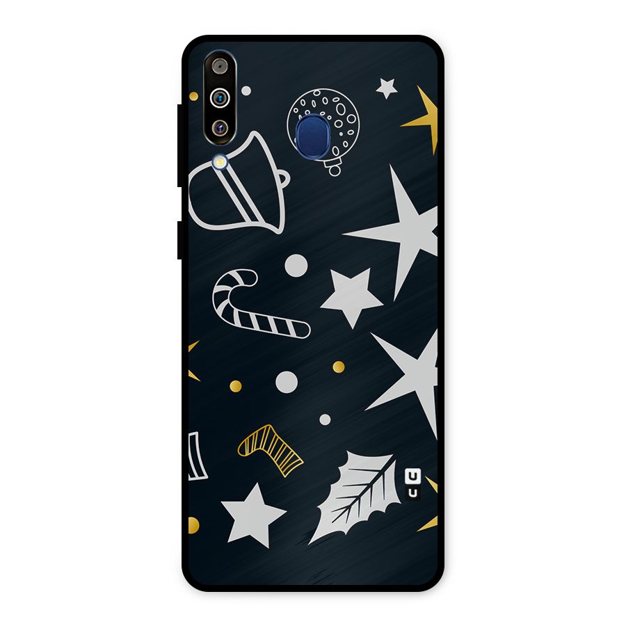 Christmas Special Pattern Metal Back Case for Galaxy M30