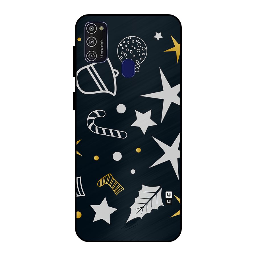 Christmas Special Pattern Metal Back Case for Galaxy M30s