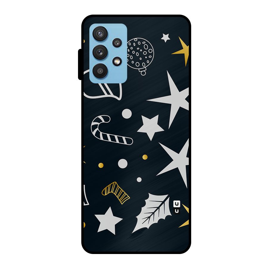 Christmas Special Pattern Metal Back Case for Galaxy M32 5G