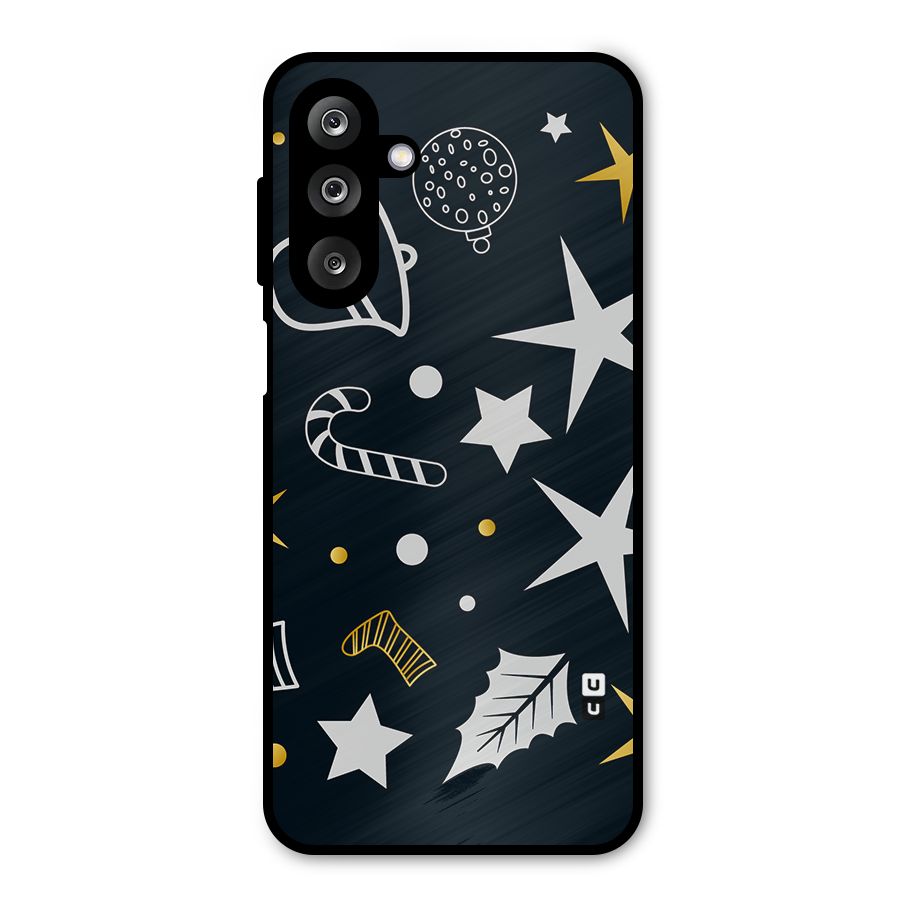 Christmas Special Pattern Metal Back Case for Galaxy M36