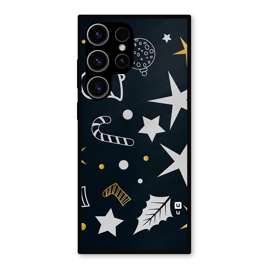 Christmas Special Pattern Metal Back Case for Galaxy S23 Ultra