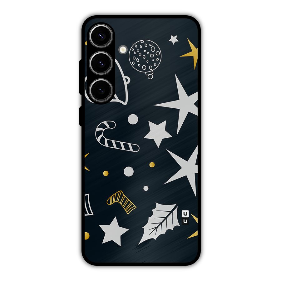 Christmas Special Pattern Metal Back Case for Galaxy S24 Plus