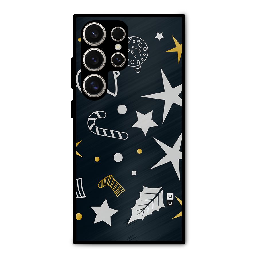 Christmas Special Pattern Metal Back Case for Galaxy S24 Ultra