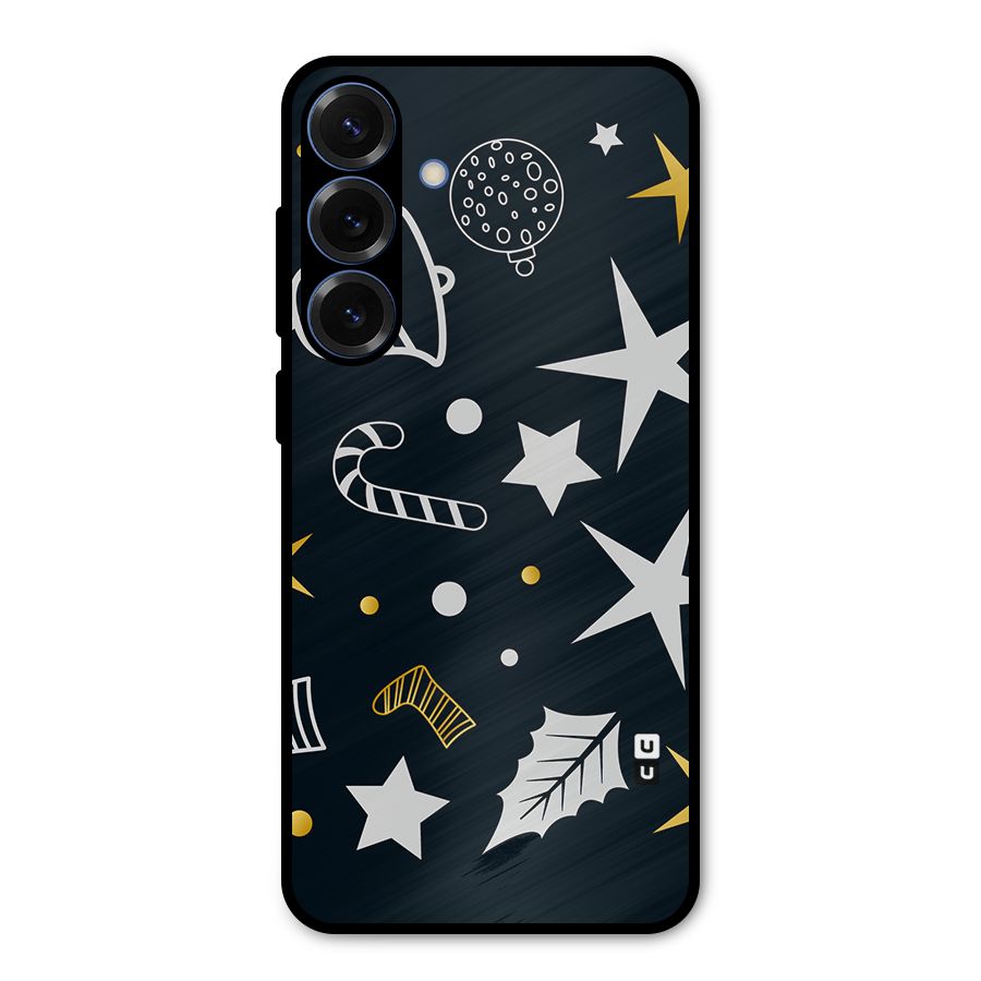 Christmas Special Pattern Metal Back Case for Galaxy S25 Plus