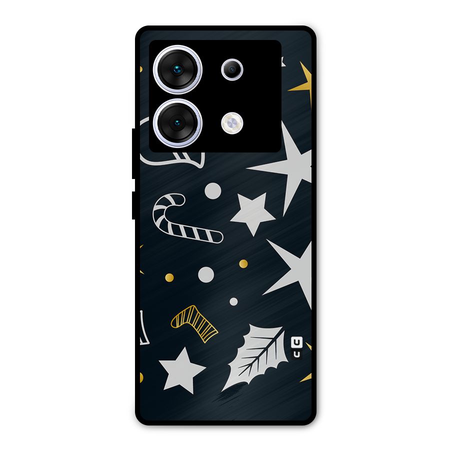 Christmas Special Pattern Metal Back Case for Infinix Zero 30 5G