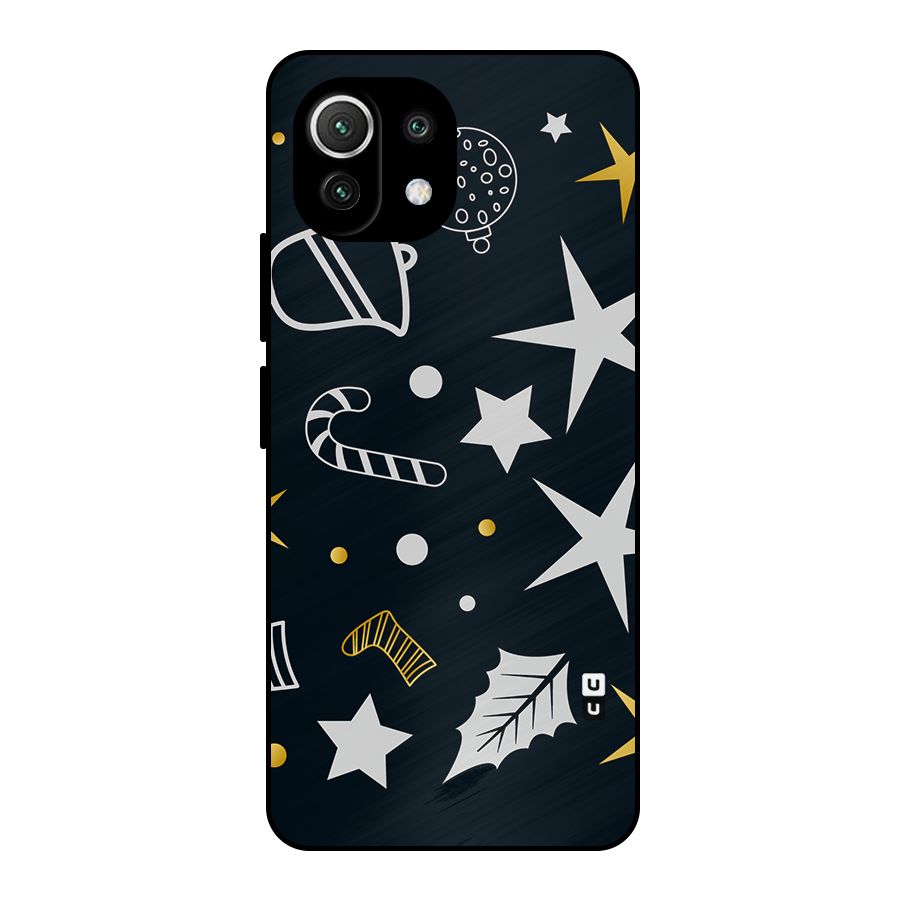 Christmas Special Pattern Metal Back Case for Mi 11 Lite NE 5G