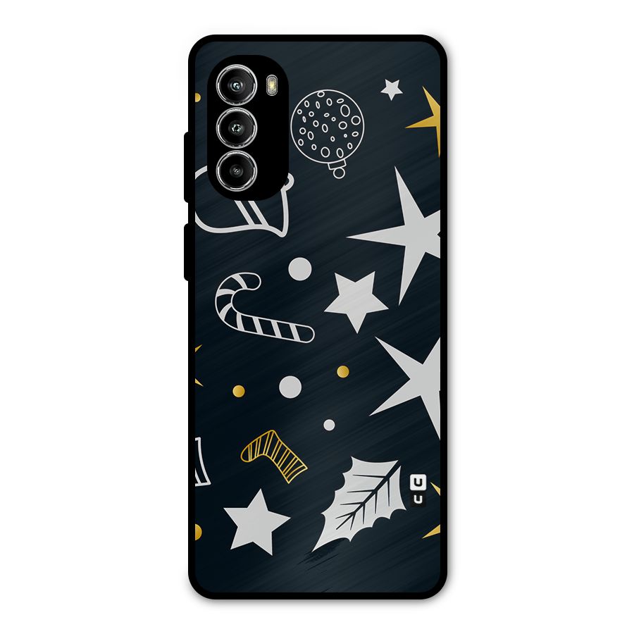 Christmas Special Pattern Metal Back Case for Moto G52