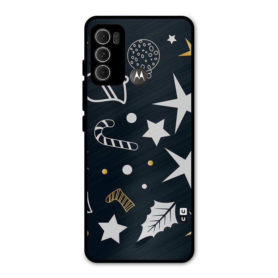 Christmas Special Pattern Metal Back Case for Moto G60