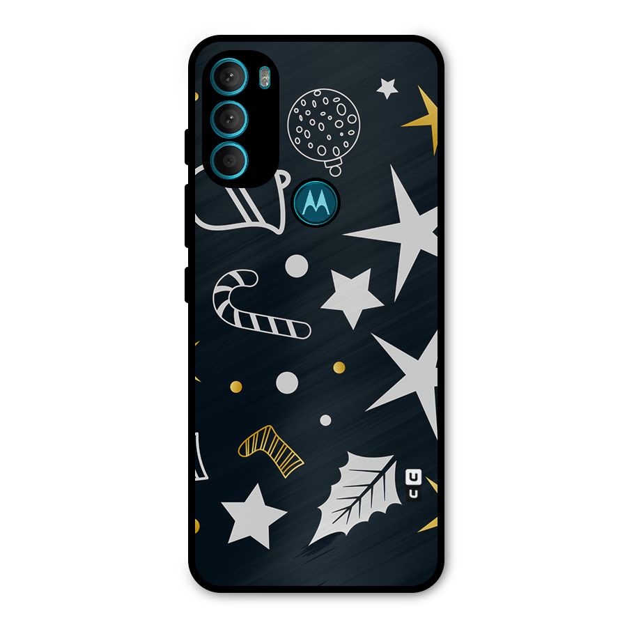 Christmas Special Pattern Metal Back Case for Moto G71 5G