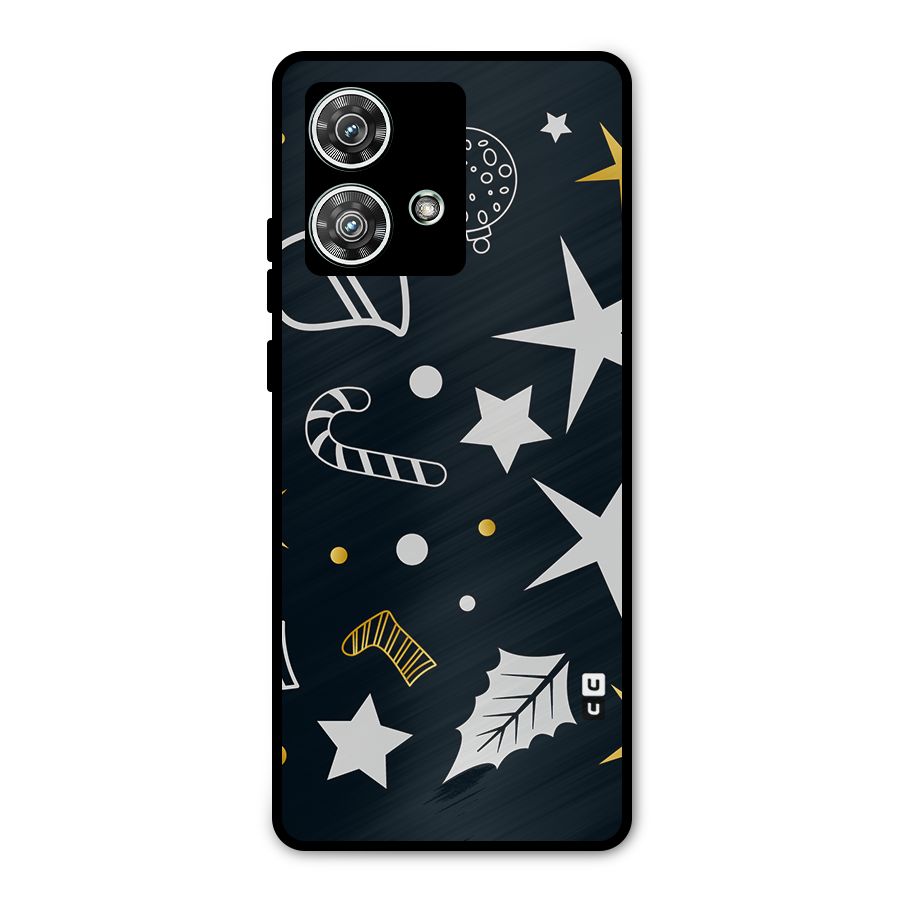 Christmas Special Pattern Metal Back Case for Motorola Edge 40 Neo