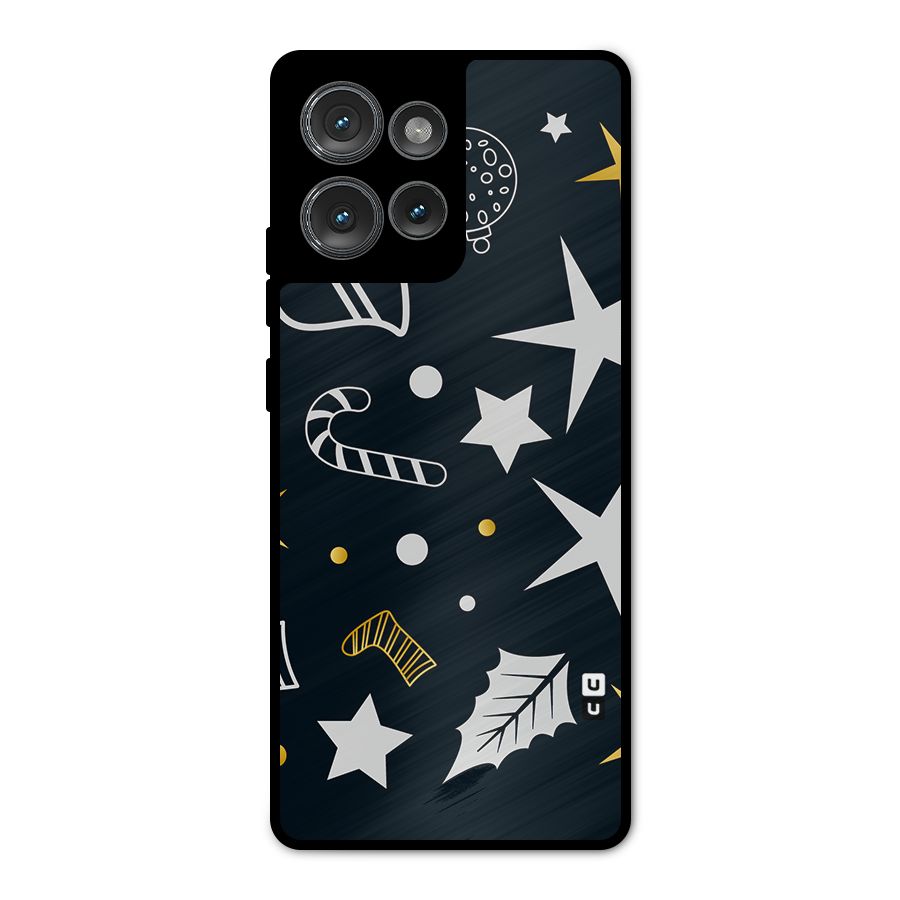 Christmas Special Pattern Metal Back Case for Motorola Edge 50