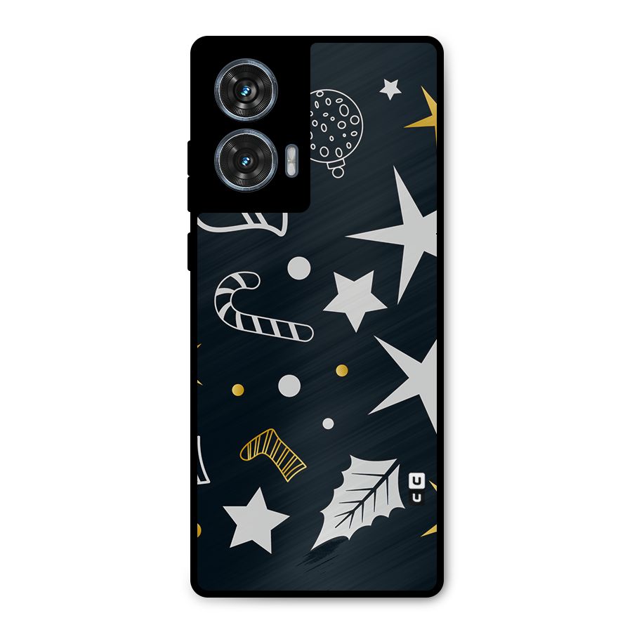 Christmas Special Pattern Metal Back Case for Motorola Edge 50 Fusion