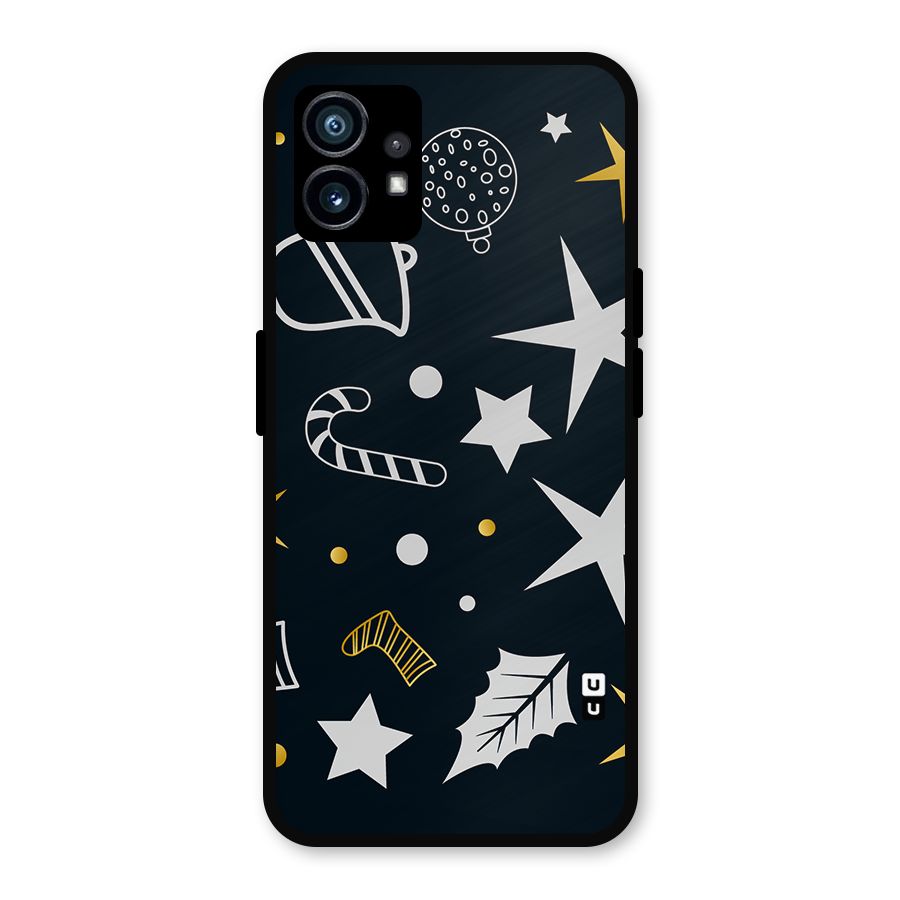 Christmas Special Pattern Metal Back Case for Nothing Phone 1
