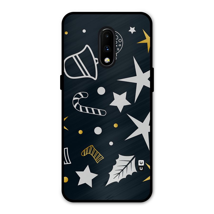 Christmas Special Pattern Metal Back Case for OnePlus 7