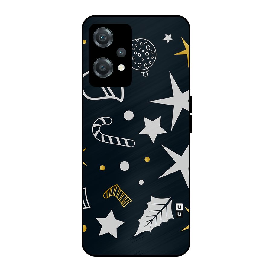Christmas Special Pattern Metal Back Case for OnePlus Nord CE 2 Lite 5G