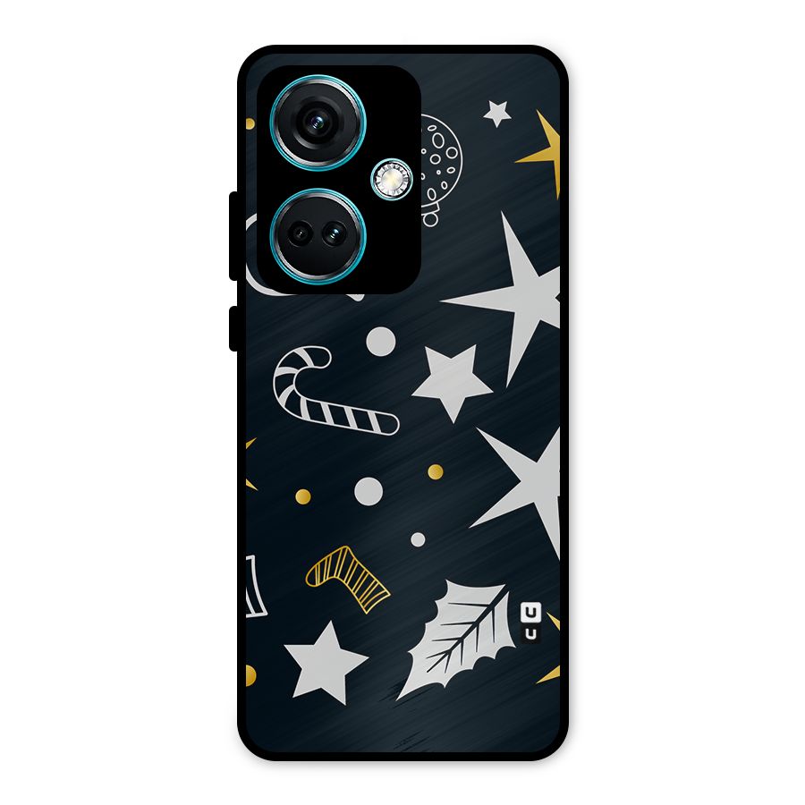 Christmas Special Pattern Metal Back Case for OnePlus Nord CE 3 5G