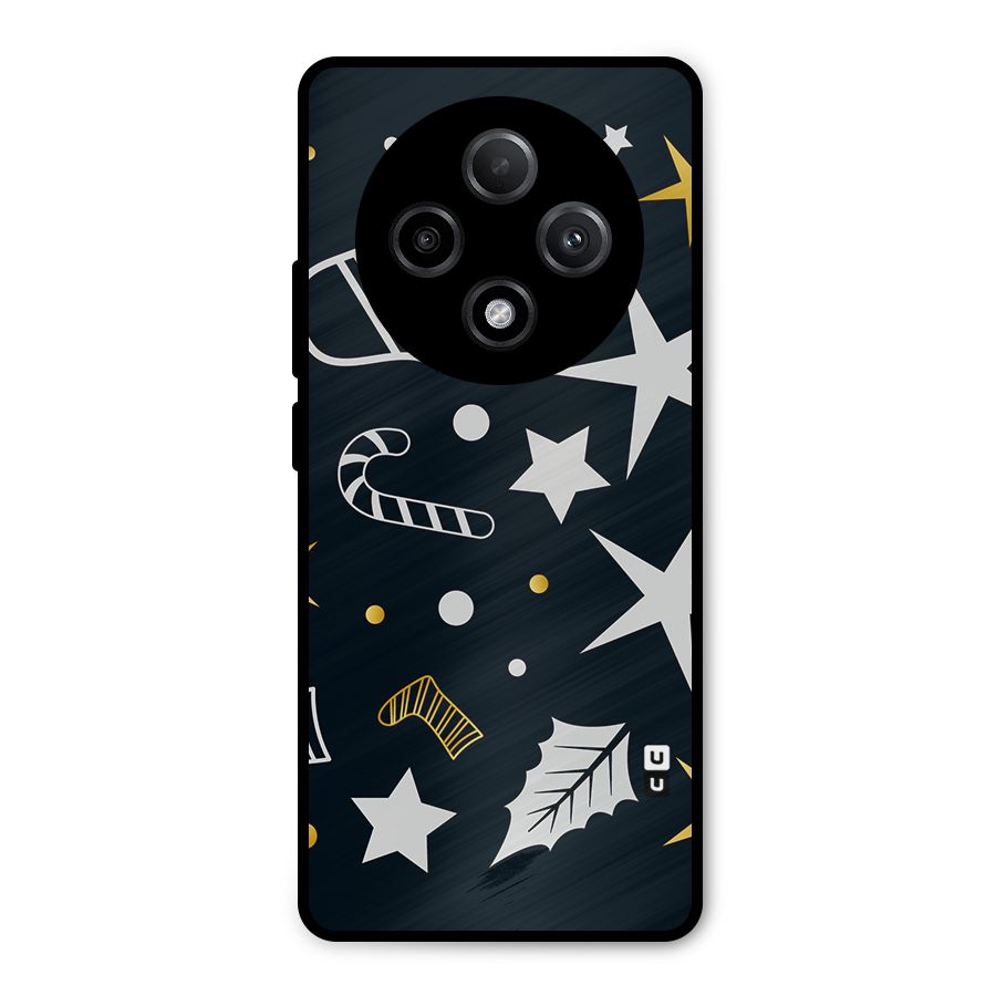 Christmas Special Pattern Metal Back Case for Oppo F27 Pro Plus