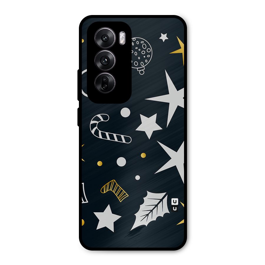 Christmas Special Pattern Metal Back Case for Oppo Reno12