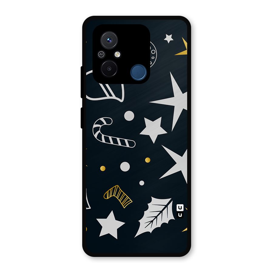 Christmas Special Pattern Metal Back Case for Poco C55