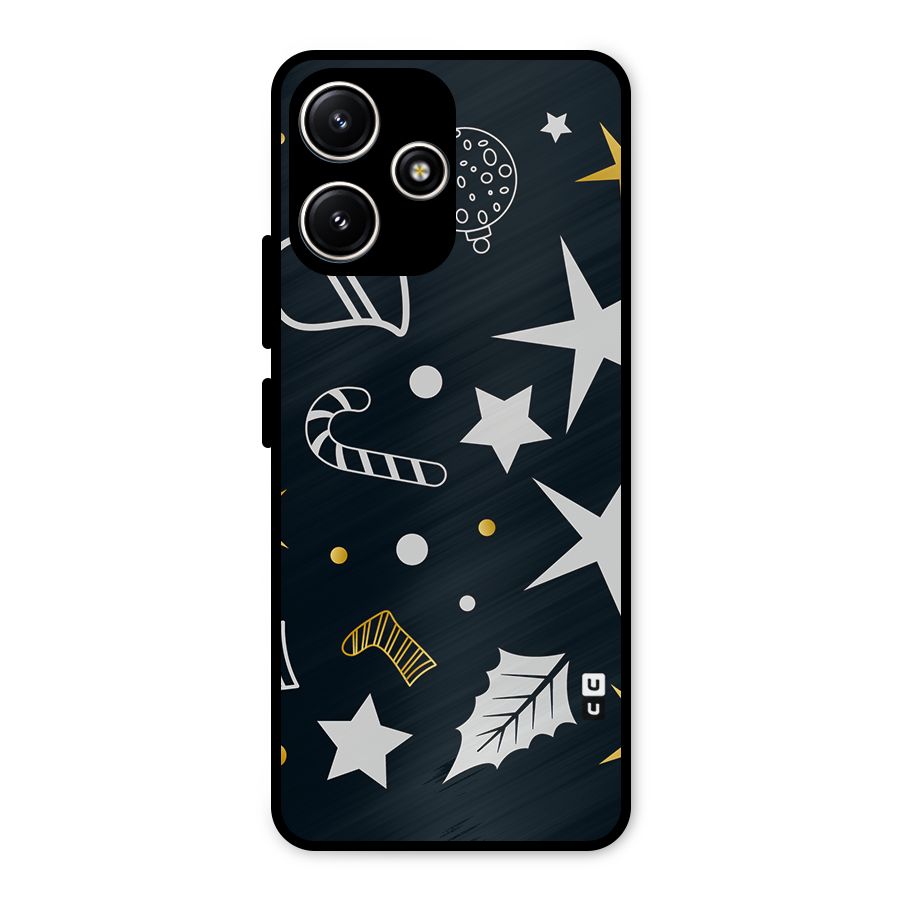 Christmas Special Pattern Metal Back Case for Poco M6 Pro