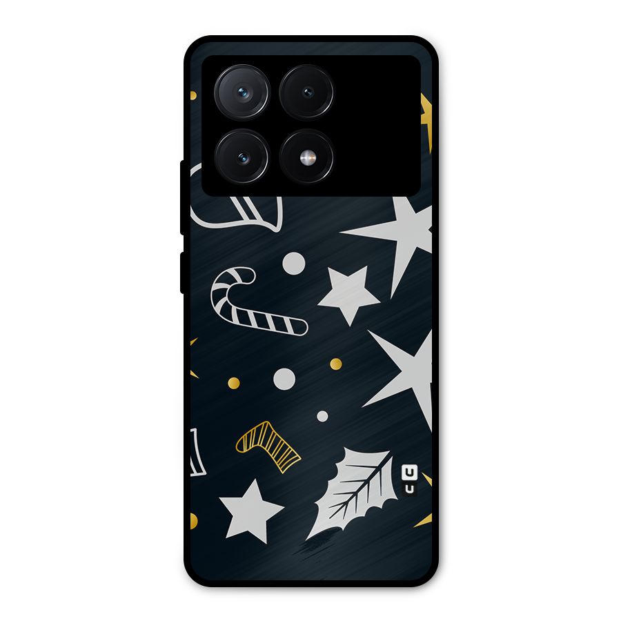 Christmas Special Pattern Metal Back Case for Poco X6 Pro