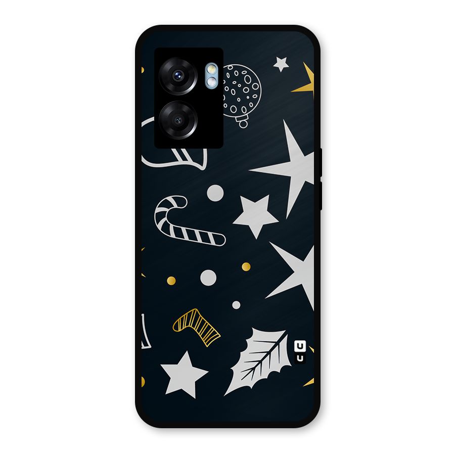 Christmas Special Pattern Metal Back Case for Realme Narzo 50 5G