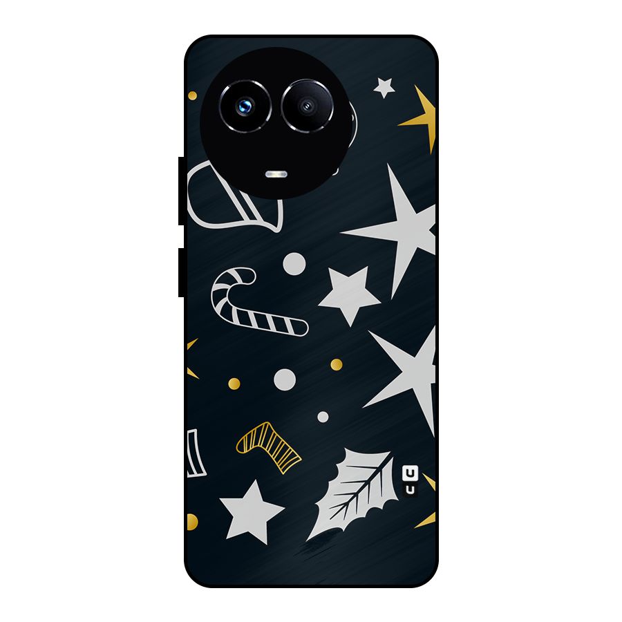 Christmas Special Pattern Metal Back Case for Realme Narzo 60X