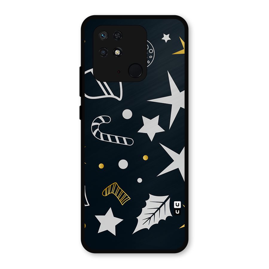 Christmas Special Pattern Metal Back Case for Redmi 10 Power