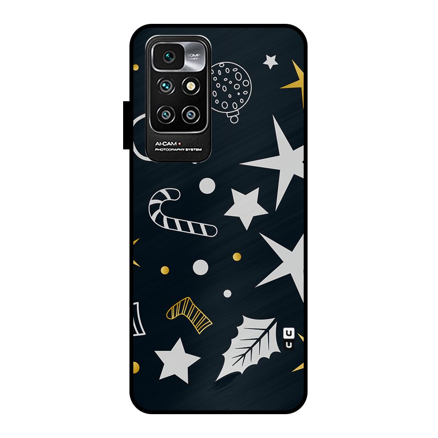Christmas Special Pattern Metal Back Case for Redmi 10 Prime