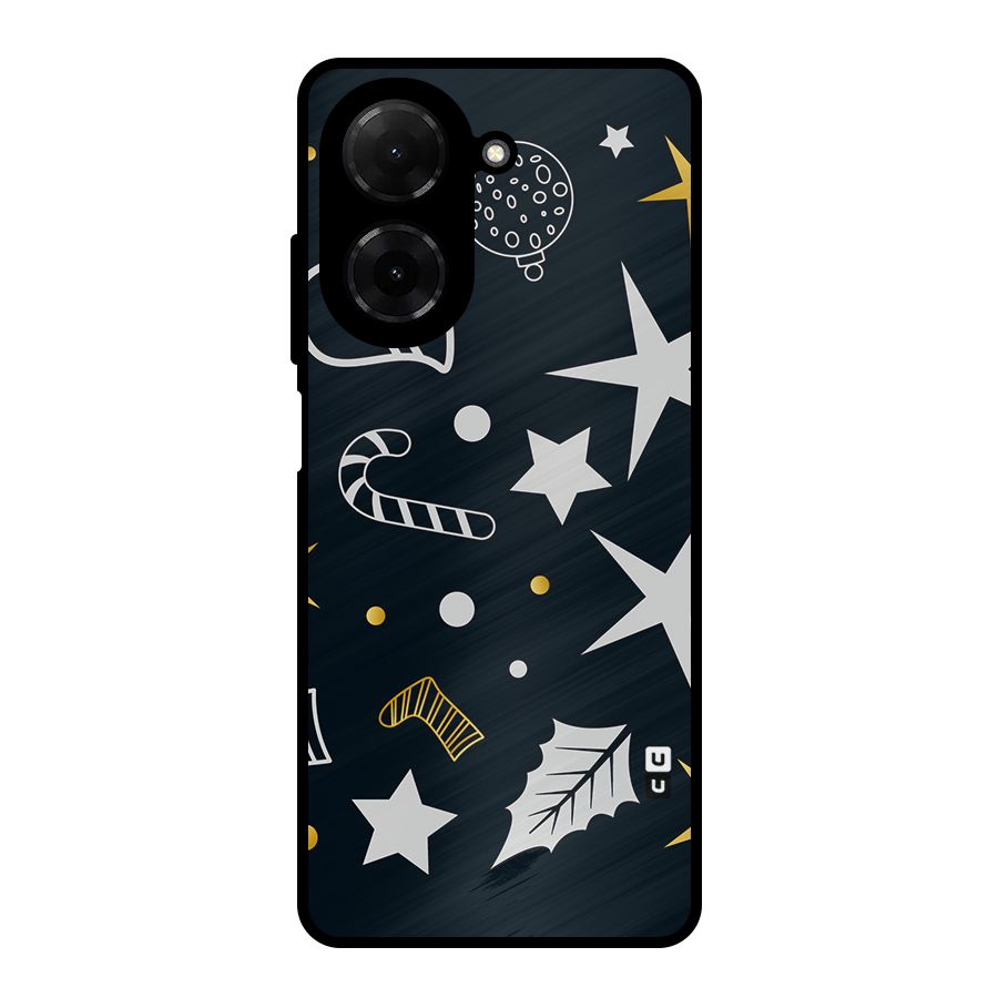 Christmas Special Pattern Metal Back Case for Redmi A5 4G