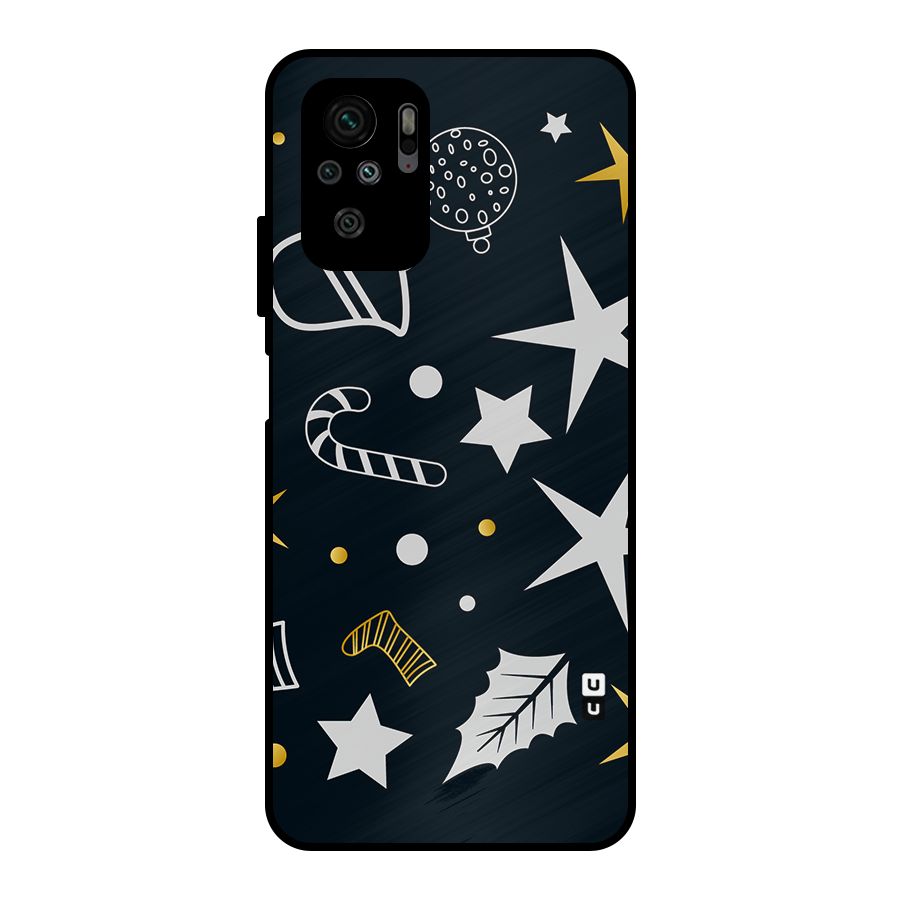 Christmas Special Pattern Metal Back Case for Redmi Note 10S