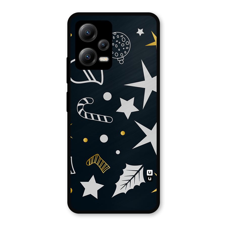 Christmas Special Pattern Metal Back Case for Redmi Note 12 5G