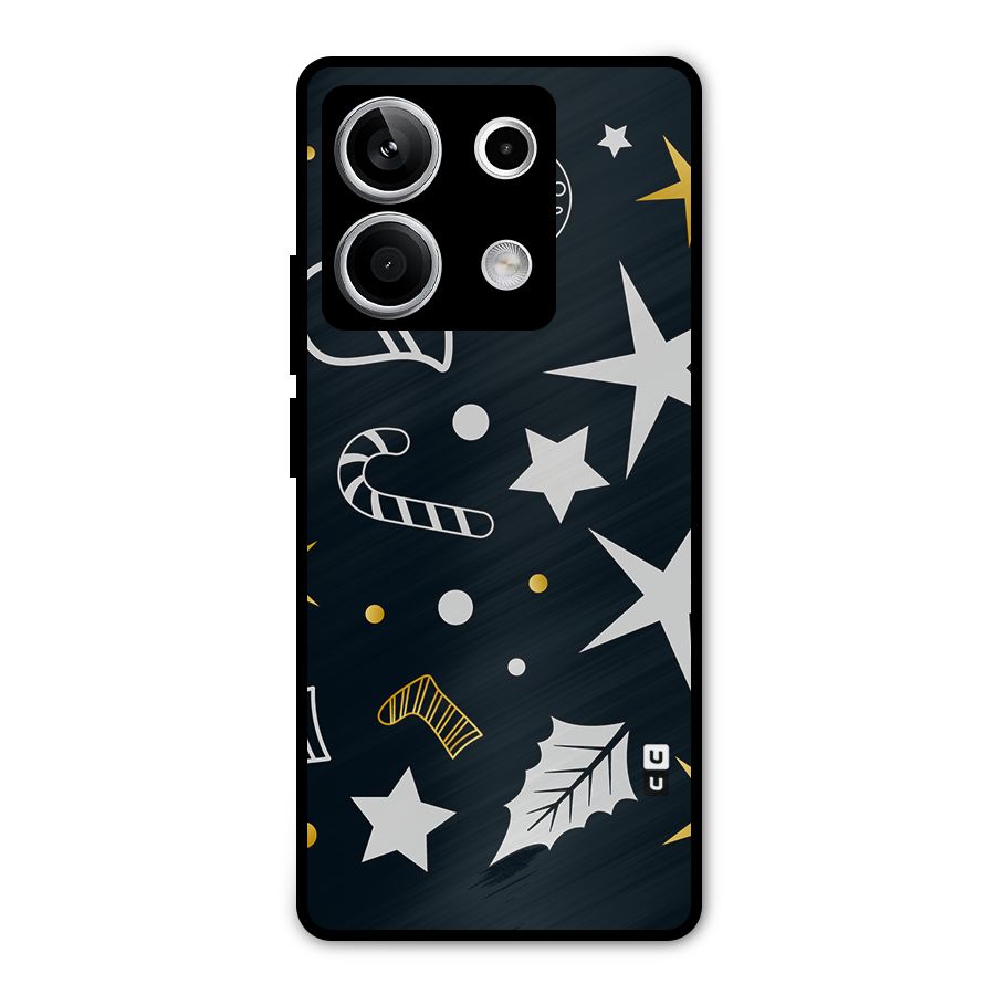 Christmas Special Pattern Metal Back Case for Redmi Note 13 5G