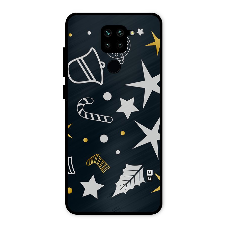 Christmas Special Pattern Metal Back Case for Redmi Note 9