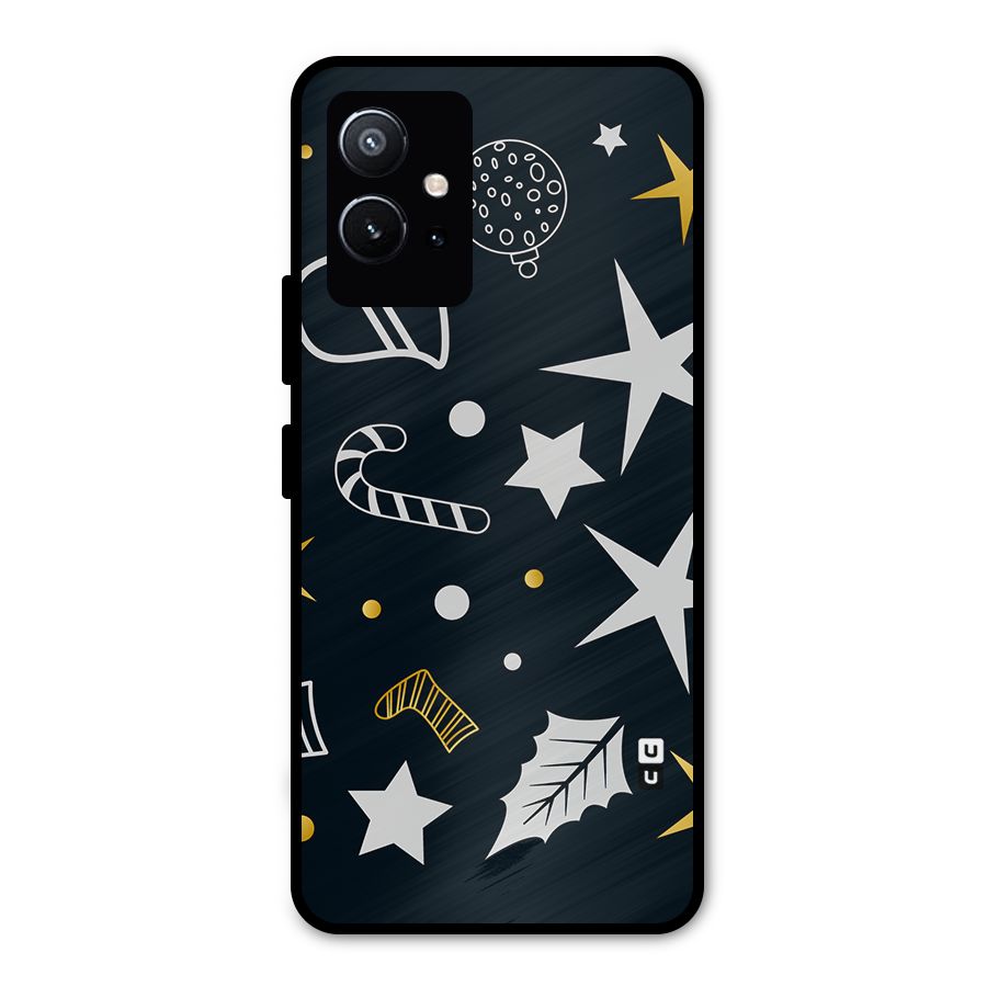 Christmas Special Pattern Metal Back Case for Vivo T1 5G