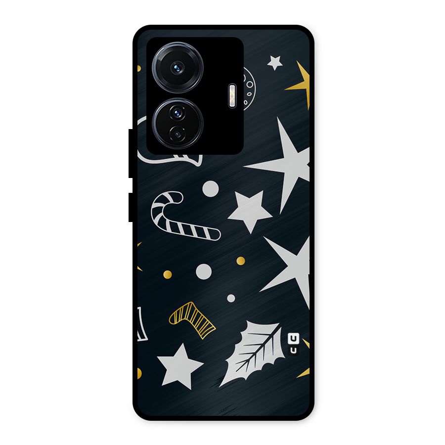 Christmas Special Pattern Metal Back Case for Vivo T1 Pro